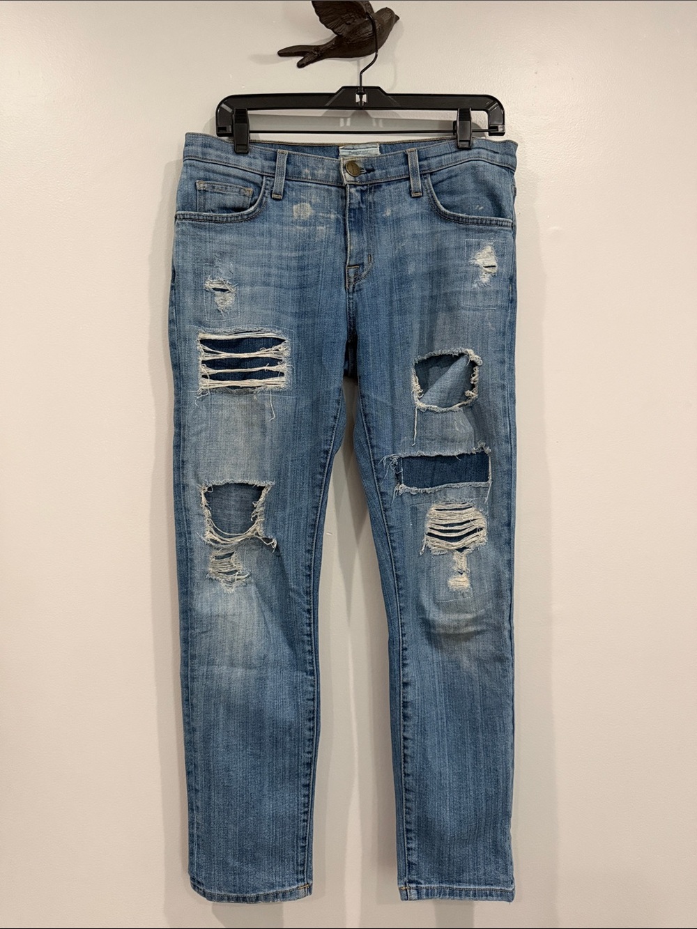 Current/Elliott Distressed Boyfriend Fling LA Repair Jeans Womens 26 27 28 32x28